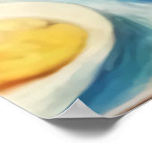 青年とパーティーの夕食 | AI Art ポスター (角)