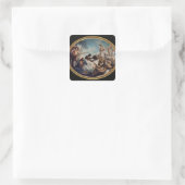 青年のポートレート(キャンバスに油) スクエアシール (バッグ)