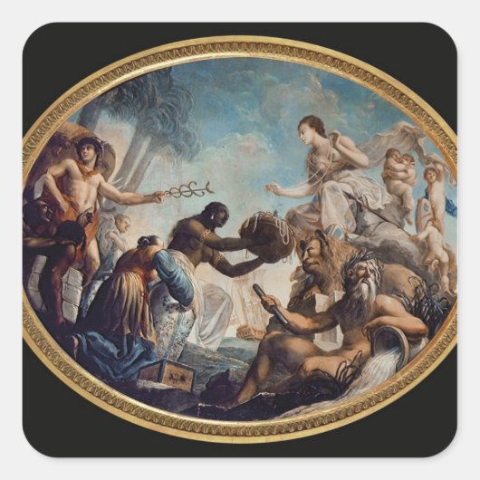 青年のポートレート(キャンバスに油) スクエアシール (正面)