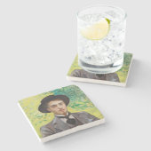 青年のポートレート(by Georges Rochegrosse) ストーンコースター (横)