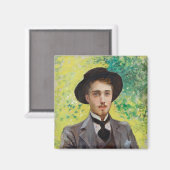 青年のポートレート(by Georges Rochegrosse) マグネット (正面/裏面)