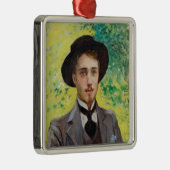 青年のポートレート(by Georges Rochegrosse) メタルオーナメント (右)