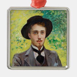 青年のポートレート(by Georges Rochegrosse) メタルオーナメント