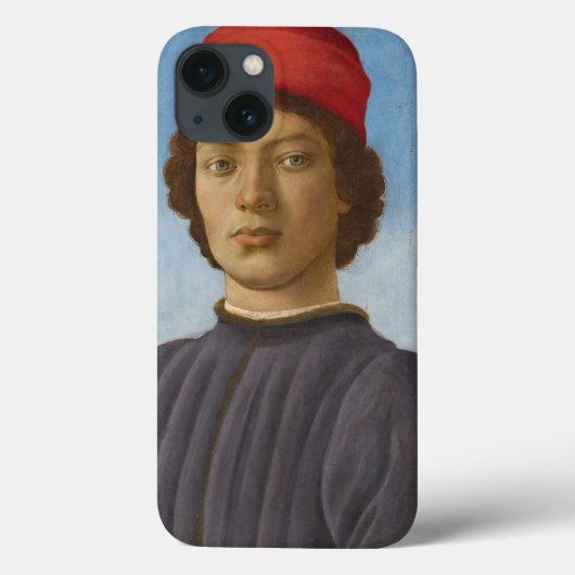 青年のポートレート、c.1485 (油及びテンペラ) Case-Mate iPhoneケース (裏面)