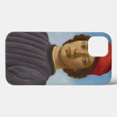青年のポートレート、c.1485 (油及びテンペラ) Case-Mate iPhoneケース (裏面 (横))