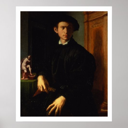 青年のポートレート, c.1532-40 (パネル上の油) ポスター (正面)