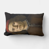 青年のポートレート（Sandro Botticelli著） ランバークッション (正面)