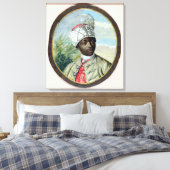 青年のポートレート(W/cと船上のボディカラー) キャンバスプリント (インサイチュ (寝室))