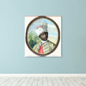 青年のポートレート(W/cと船上のボディカラー) キャンバスプリント (インサイチュ (ウッドフロア))