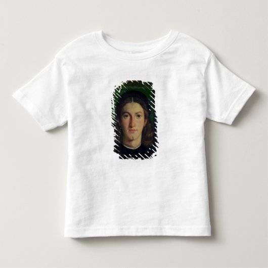 青年のポートレートc.1505 (パネル上の油) トドラーTシャツ (正面)