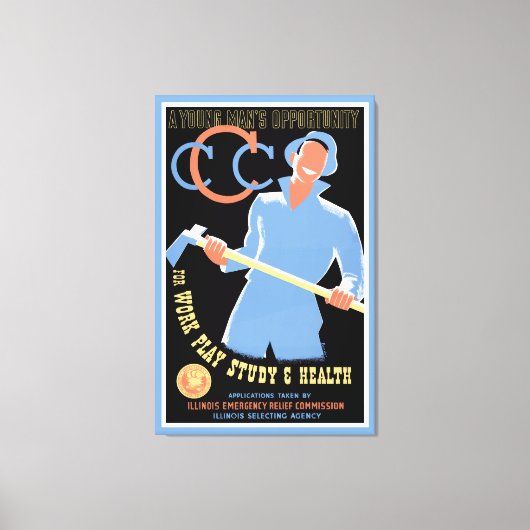 青年の機会 – L キャンバスプリント (正面)