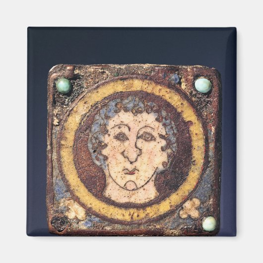 青年の顔を持つ腓骨 マグネット (正面)