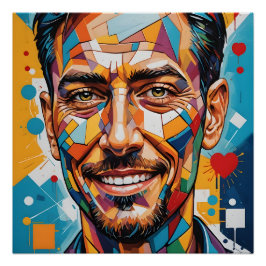 青年のAIポートレート ポスター