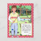 青年はがき感動的 ポストカード (正面)