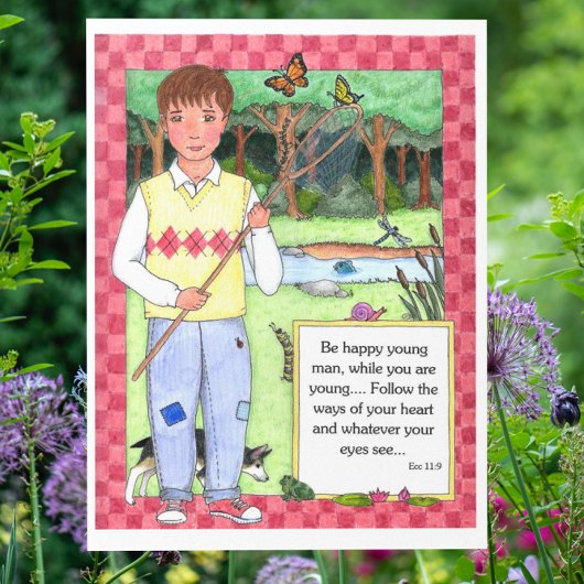 青年はがき感動的 ポストカード