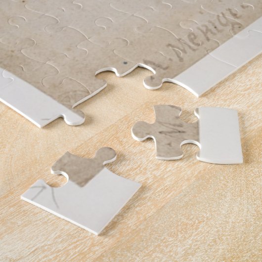 青年は指を上げ女を無意識に保つ ジグソーパズル (側面)