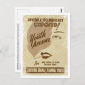 青年燃え立つ郵便はがき ポストカード (正面/裏面)