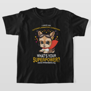 青年自己炎症超大国ブラック Tシャツ