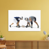 青年2人の横顔遊ラクロス キャンバスプリント (インサイチュ (リビング))