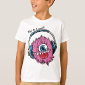 青年Tシャツの演劇それ騒々しいモンスターのヘッドホーンの子供 Tシャツ (正面)