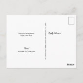 青幸せな新年の新婚とミセス ポストカード (裏面)