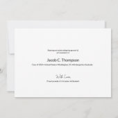 青幼稚園の卒業生と今の卒業写真 案内状 (裏面)