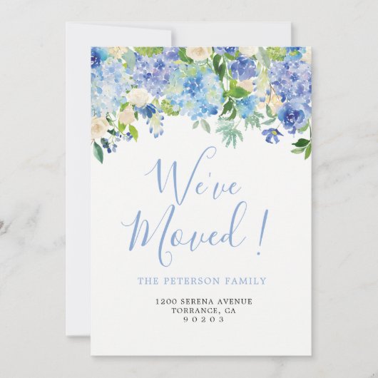 青引っ越しました | アナウンスカードの移動 案内状 (正面)