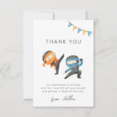 青忍者パーティーサンキューカード サンキューカード (正面)