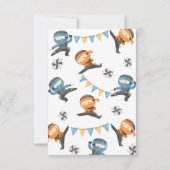 青忍者パーティーサンキューカード サンキューカード (裏面)