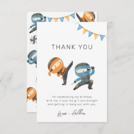 青忍者パーティーサンキューカード サンキューカード