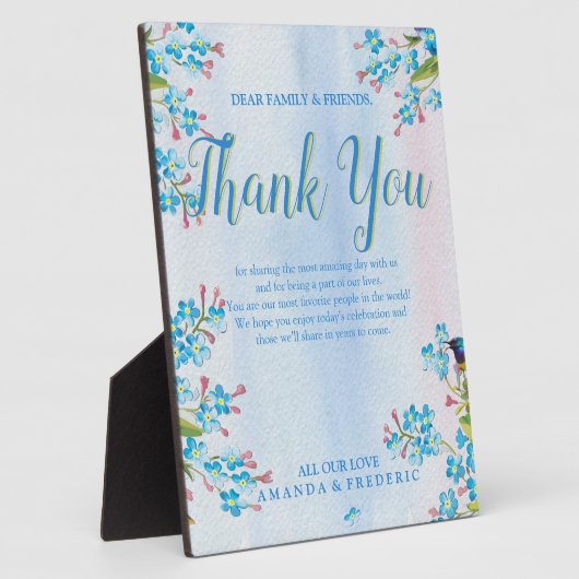 青忘れい感謝してい人 フォトプラーク (側面)