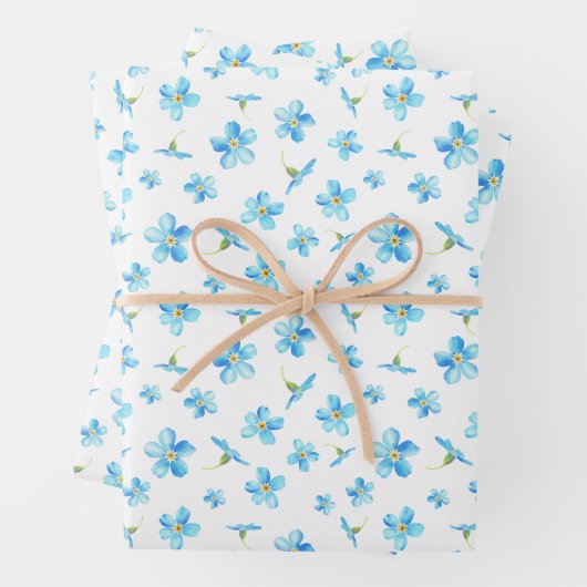 青忘れい私のシームレスなパターン ラッピングペーパーシート (インサイチュ)