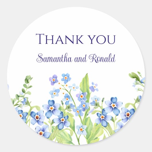 青忘れい私の水の色は結婚ありがとう ラウンドシール (正面)