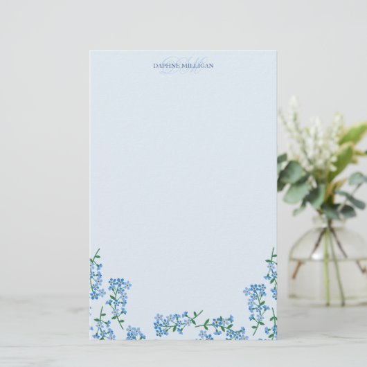 青忘れいMeノート名モノグラムの追加 便箋 (スタンド正面)