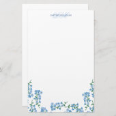 青忘れいMeノート – 名前モノグラムの追加 便箋 (正面/裏面)