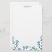 青忘れいMeノート – 名前モノグラムの追加 便箋 (正面/裏面)