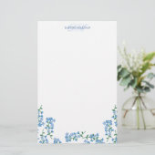 青忘れいMeノート – 名前モノグラムの追加 便箋 (スタンド正面)