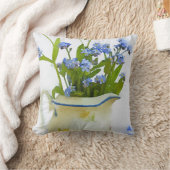 青忘れのフローラ水色ではない クッション (ブランケット)