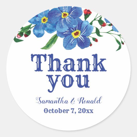 青忘れ水の色は結婚ありがとう ラウンドシール (正面)