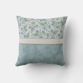 青忘れ私ないモノグラムが付いている花柄そして大理石 クッション (裏面)