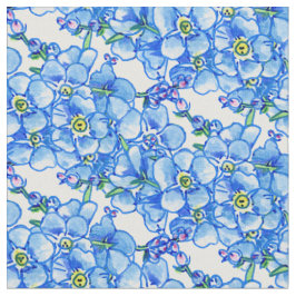 青忘れ芽目花模様地 ファブリック