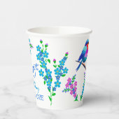 青忘れ鳥私ではなくフローラ70誕生日 紙コップ (左)