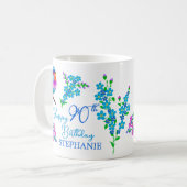 青忘れ鳥私ではなくフローラ90誕生日 コーヒーマグカップ (正面左)