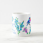 青忘れ鳥私ではなくフローラ90誕生日 コーヒーマグカップ (中央)
