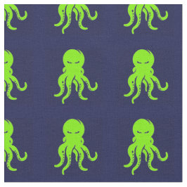 青怒色のタコ ファブリック