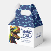 青恐竜のパターン子供 フェイバーボックス (正面サイド)