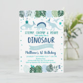 青恐竜サファリ誕生日 招待状 (スタンド正面)
