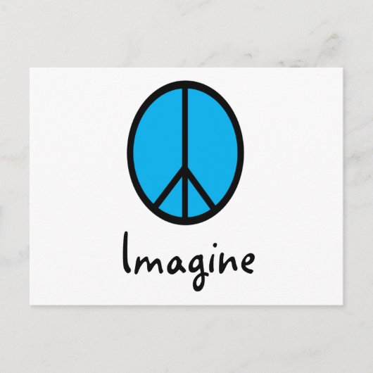 青想像の平和記号 ポストカード (正面)