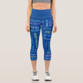 青感動的やる気を起こさせる選択カラーカプリ カプリレギンス (正面)