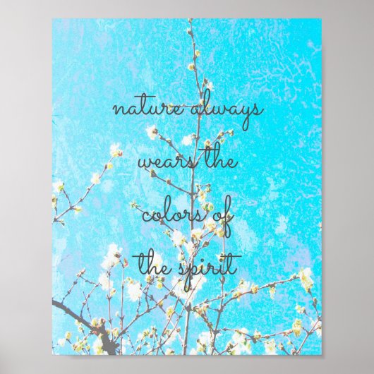 青感動的引用文自然 ポスター (正面)